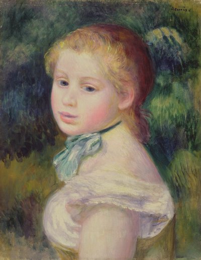 Tête de fille, 1885 - Pierre Auguste Renoir